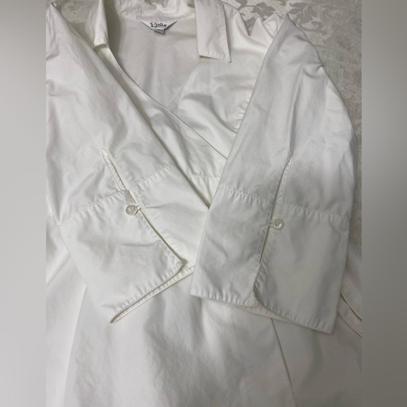 - Vintage Lilly Pulitzer white wrapped Blouse size 10 - Picture 7 of 9
